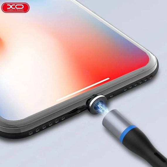USB cable XO Lightning Magnetic (NB125) черный | Зображення 1