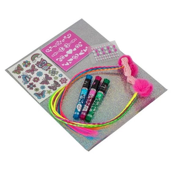 Дитячий набір косметики "Волосся і татуювання" T20728 блискучі татуювання | Зображення 1