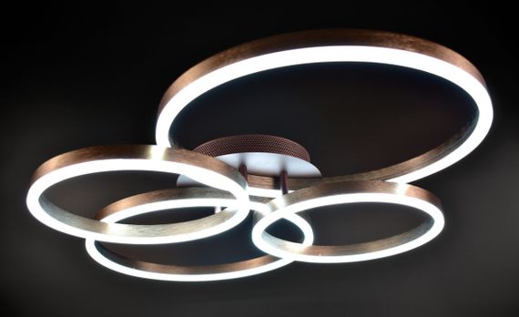 Люстра світлодіодна стельова LED світильник для квартири на стелю лед з пультом 25831 Коричневий 11х63х83 см. | Зображення 1