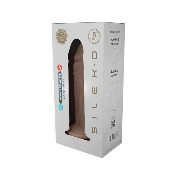 Фалоімітатор SilexD Flesh (MODEL 2 size 8in) Liquid Silicone, підходить для Apollo S та L | Зображення 5