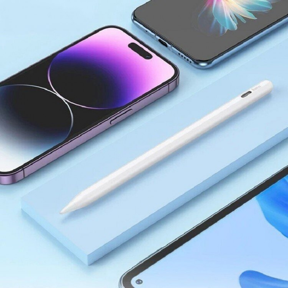 Стілус Hoco GM109 Pencil для Android iOS Windows високоточний, 2 наконечники Білий | Зображення 5