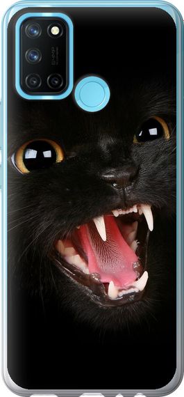 Чехол на Realme C17 Чёрная кошка "932u-2121-17620"