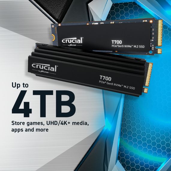 Накопичувач SSD M.2 2280 4TB T700 Micron (CT4000T700SSD5) | Зображення 1
