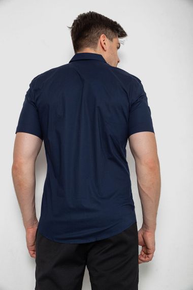 Рубашка мужская однотонная  -уценка, цвет темно-синий, 214R7119-U-1 | Зображення 3