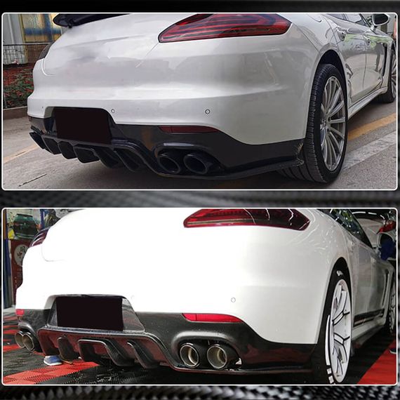Дифузор заднього бампера (2013-2016, Карбон) для Porsche Panamera рр | Зображення 3