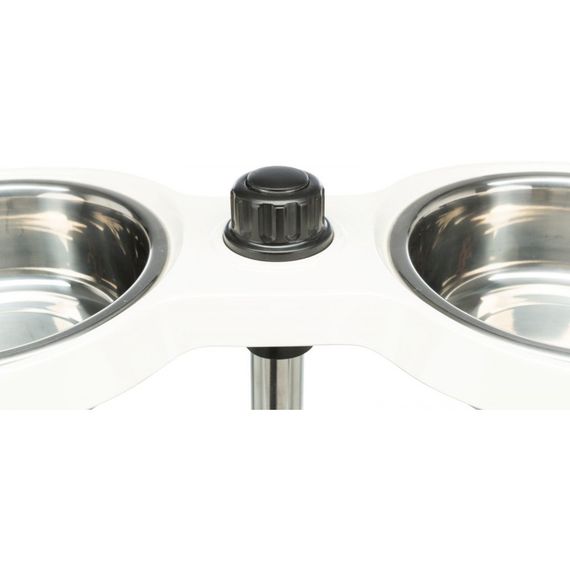 Миски Trixie для собак на регульованій підставці білі меламін/метал 2х2,4 л 25 см | Зображення 5