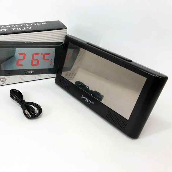 Настільний годинник з цифрами, Настільний годинник з будильником Стильний YG-94 | Зображення 2