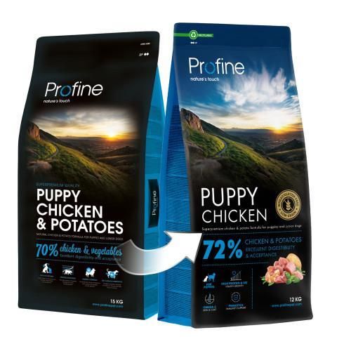 Корм сухой Profine Puppy Chicken and Potatoes для щенков и юниоров всех пород, с курицей и картофелем, 12 кг | Зображення 2