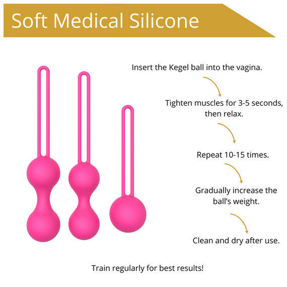 Набір вагінальних кульок - Erospace Sweet Play Kegel Balls Set A12 | Зображення 4