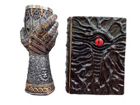 Подарунковий набір Келих 3D Рука з Левом і Блокнот 3D «Книга, що дивиться у відповідь»