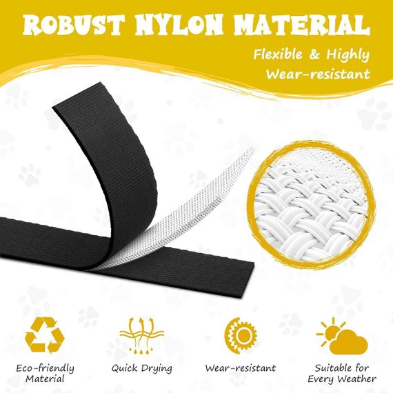 Длинный поводок для собак 20 м нейлоновый, крепкая шлейка с металлическим карабином для дрессировки и прогулок | Зображення 4