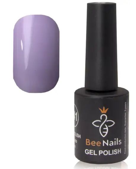 Гель-лак для нігтів Bee Nails 077 (пастельно-лавандовий) 8мл | Зображення 1
