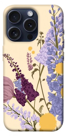 Чохол з картинкою Flowers art для Apple iPhone 15 Pro (6.1")