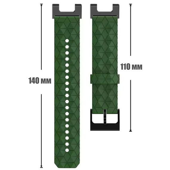 Ремінець Primolux Dimond силіконовий для годинника Xiaomi Amazfit T-Rex (A1918) / T-Rex Pro (A2013) - Army Green | Зображення 4