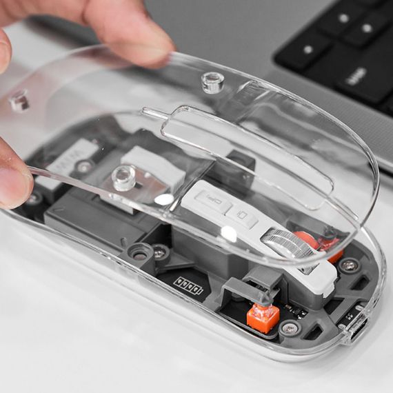 Бездротова миша WIWU Crystal WM105 Dual bluetooth+2.4G Grey | Зображення 2