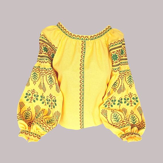 Рубашка Украинская вышиванка 20206807 цвет жёлтый размер L/XL