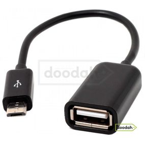 Кабель OTG micro usb на USB мама 17см Black CARPRIE - підключення usb флеш до телефону