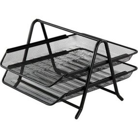 Лоток для бумаг Buromax горизонтальный 2 в 1, металлический, черный (BM.6250-01)