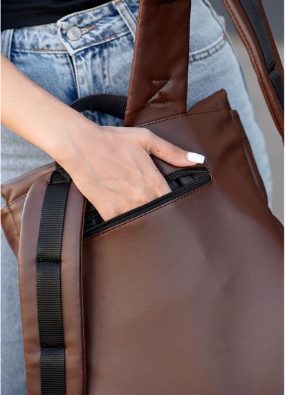 Жіночий рюкзак Sambag RENEDOUBLE шоколадний 37 х 31 х 14 см (27151120r) | Зображення 2
