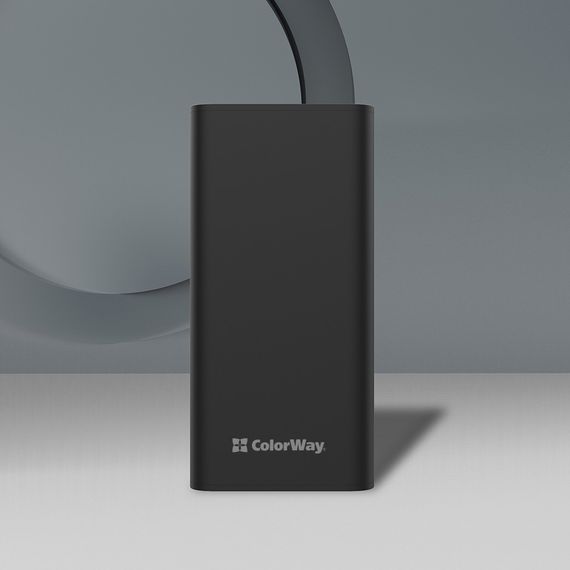 Павербанк 30000mAh ColorWay CW-PB300LPB3BK-F з ліхтариком чорний | Зображення 7