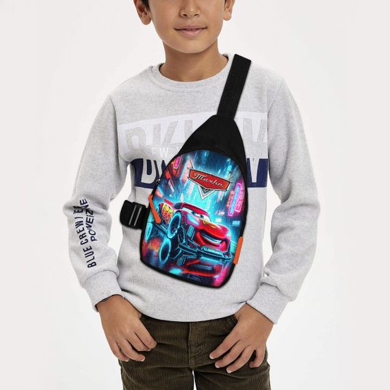 Сумка через плече дитяча Тачки Блискавка МакКвін 29х17 см сумка слінг для хлопчика (02220)