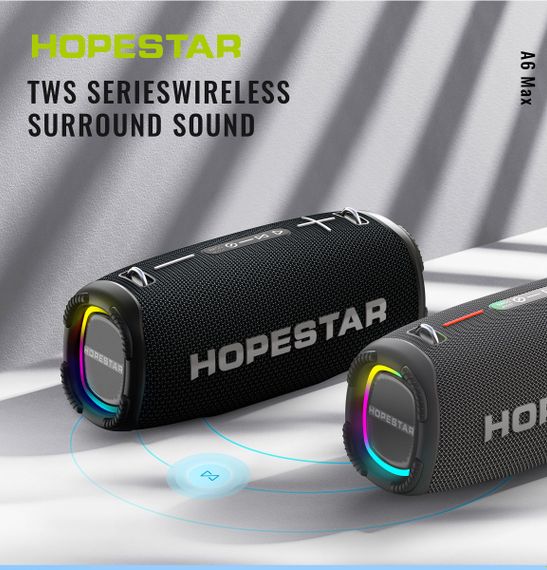 Колонка портативна Hopestar A6MAX чорного кольору (41751-A6MAX_2824) | Зображення 1