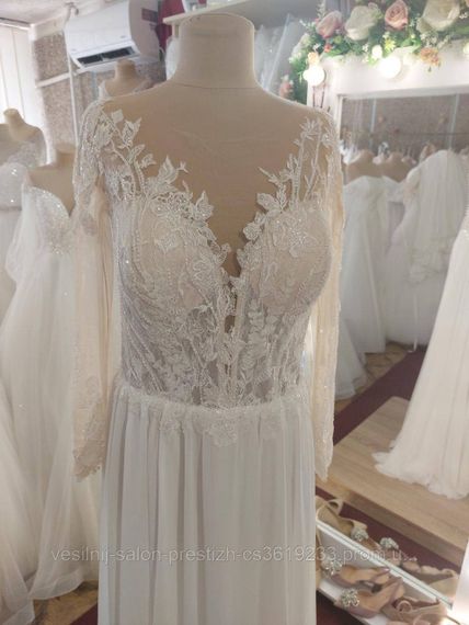Шифонова весільна сукня, розмір 48-50 | Зображення 1