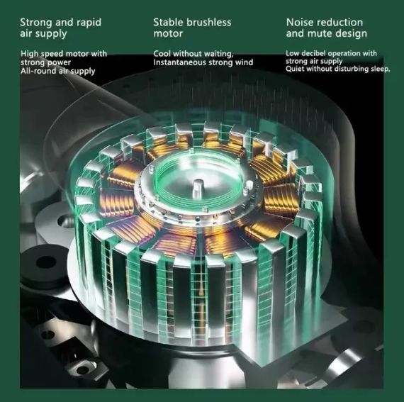 Портативный мини вентилятор для дома Telescopic Folding Fan Складной настольный вентилятор с USB зарядкой | Зображення 5