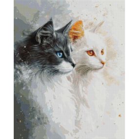Алмазна мозаїка "Два милих котика" DBS1261, 40х50 см