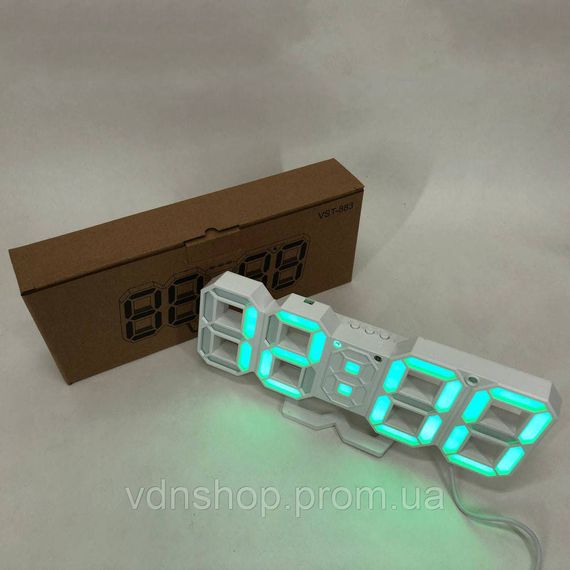 Часы светодиодные настольные хорошие, Настольные електронные цифровые часы Практичные электронные LR-69 | Зображення 9