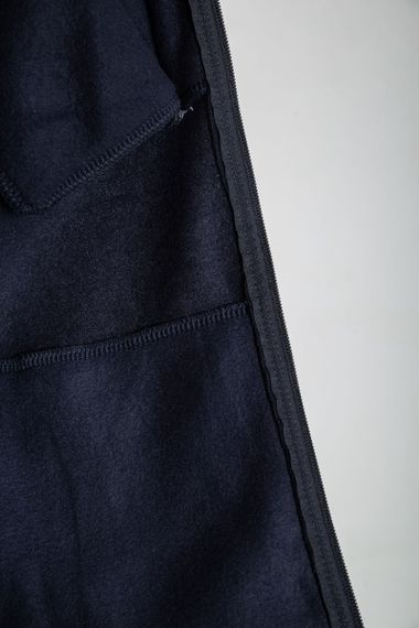 Кофта мужская на флисе с капюшоном 244R2563, цвет Темно-синий | Зображення 5