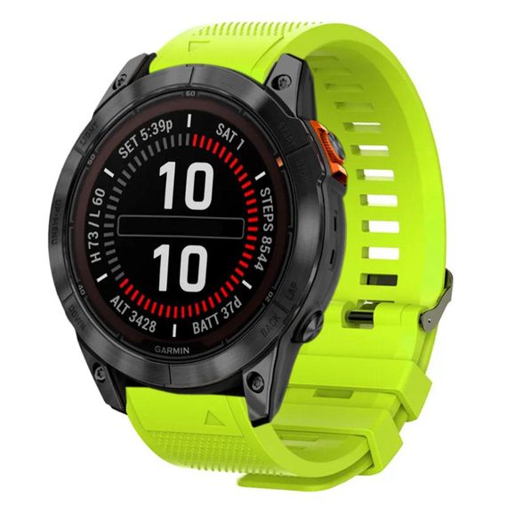 Силіконовий ремінець Primo для годинника Garmin Fenix 8 51mm / Fenix 7X / Fenix 7X Pro - Lime | Зображення 2
