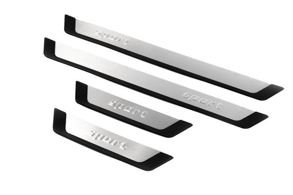 Пороги на карниз Flexill (4 шт, нерж) Sport для Mercedes E-сlass W124 1984-1997 рр | Зображення 1