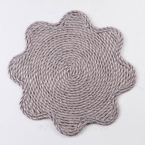 Салфетка сервировочная на стол Ø38 (см) под тарелки и столовые приборы Серый HP-35-1G