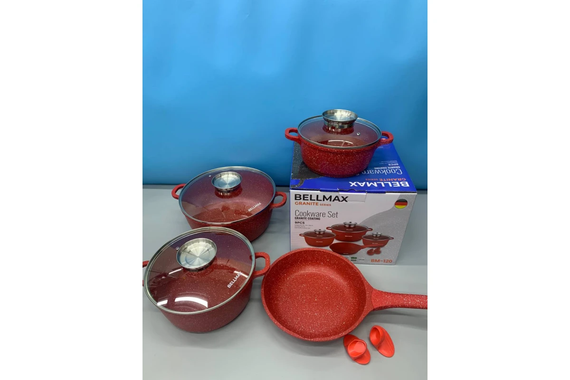 Набор посуды 9 предметов Bellmax Cookware Set BM-120 | Зображення 2