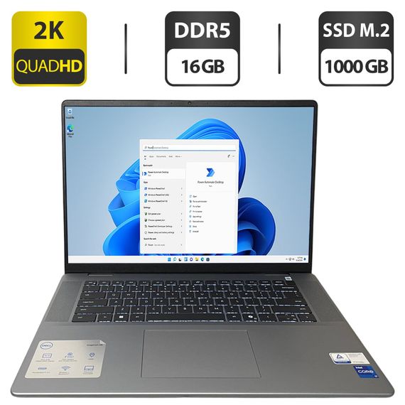 Ноутбук Dell Inspiron 16 Plus 7640 / 16" (2560x1600) IPS / Intel Core i7-13620H (10 (16) ядер по 3.6 - 4.9 GHz) / 16 GB DDR5 / 1000 GB SSD M.2 / Intel UHD Graphics / WebCam б/у