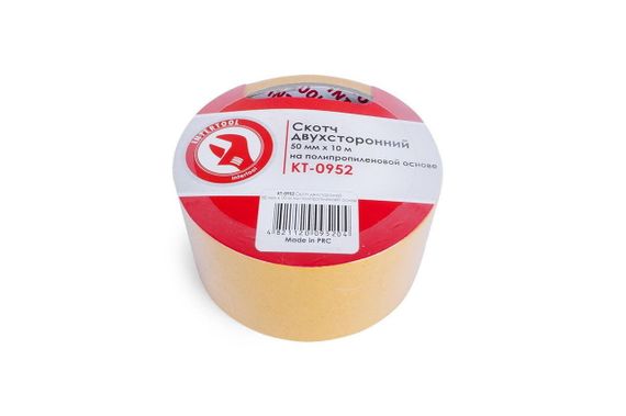 Скотч двухсторонний Intertool - 50 мм х 10 м пропилен (KT-0952) | Зображення 1