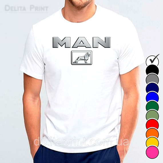 Футболка з принтом авто "МАН/MAN"