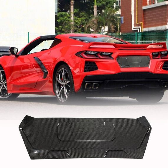 Накладка на кришку багажника Карбон (2019-2022, Карбон) для Chevrolet Corvette C8 2019- рр