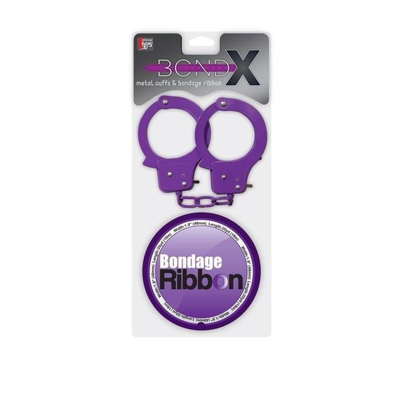 Набор DreamToys Bondx наручники и скотч, фиолетовый sexstyle | Зображення 1