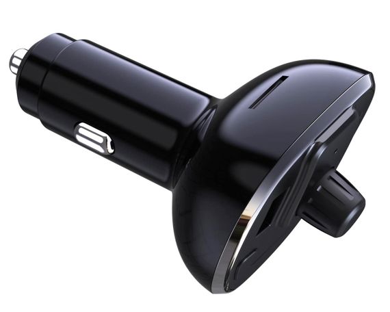Автомобільний FM модулятор трансмітер XO BCC05 зарядний пристрій 18W QC3.0 2 USB Чорний | Зображення 2