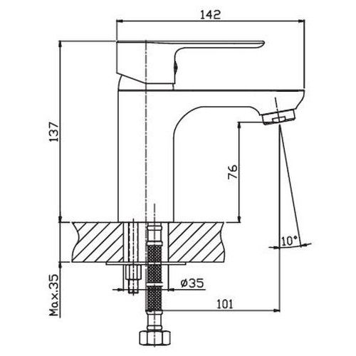Змішувач для умивальника Haiba ASIO 001 (HB0849) | Зображення 1