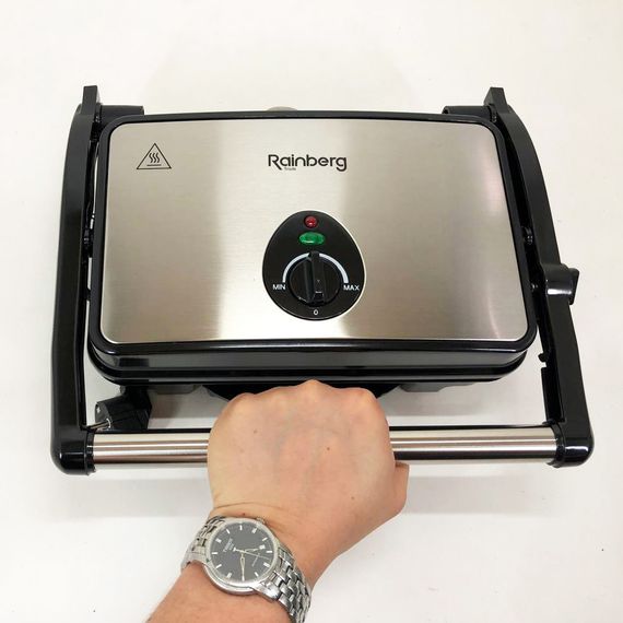 Гриль двосторонній контактний Rainberg RB-5412 2800 Вт, Електрогриль для FD-576 стейків, Електробутербродниця | Зображення 4