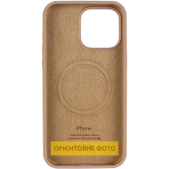 Чехол Silicone Case (AA) Logo with MagSafe для Apple iPhone 17 Pro Max (6.9") Бежевый / Desert Gold | Зображення 2