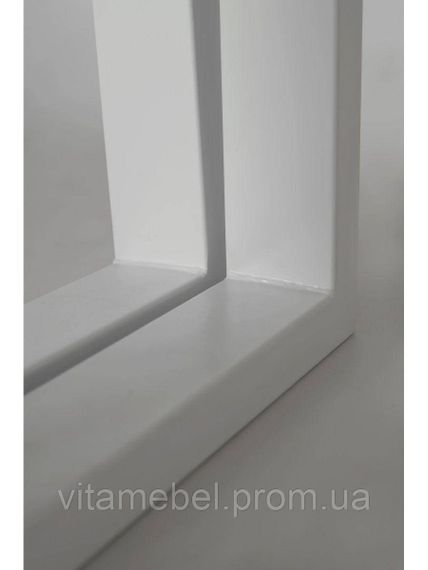 Комплект опор для стола из металла 600×120mm, H=730mm (профильная труба: 50x20mm) Белый | Зображення 1