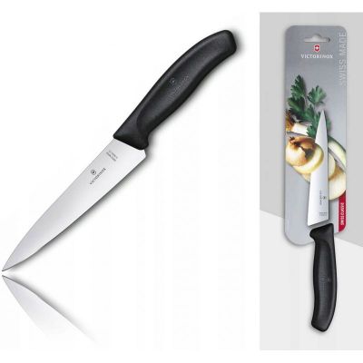 Кухонный нож Victorinox SwissClassic Kitchen 15 см Black (6.8003.15B) | Зображення 1