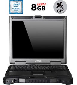 Защищенный ноутбук Getac B300 G6 / 13.3" (1024x768) TN Touch / Intel Core i7-6500U (2 (4) ядра по 2.5 - 3.1 GHz) / 8 GB DDR4 / 500 GB HDD / Intel HD Graphics 520 / DVD-RW / Fingerprint / 4G LTE / GPS б/у