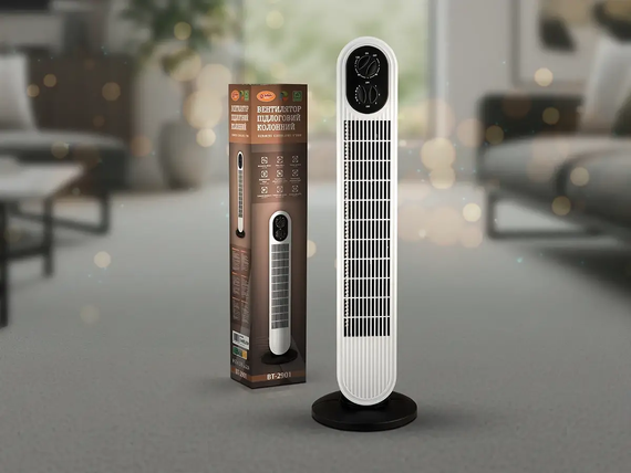 Вентилятор підлоговий колонний Tower Cooling Fan 500Вт BITEK BT-2901 | Зображення 2