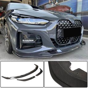 Накладка на передній бампер Lip V3 (для G22/G23 M-Sport, Карбон) для BMW 4 серія G22/23/26 2020- рр