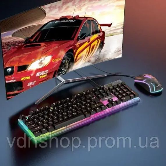 Ігрова клавіатура та мишка Hoco GM11 з підсвічуванням RGB | Зображення 4